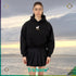 Cropped Wide Fit Heavyweight Pullover Hoodie with Center Triple Yin Yang - Trichome Seattle - Trichome - Clothing