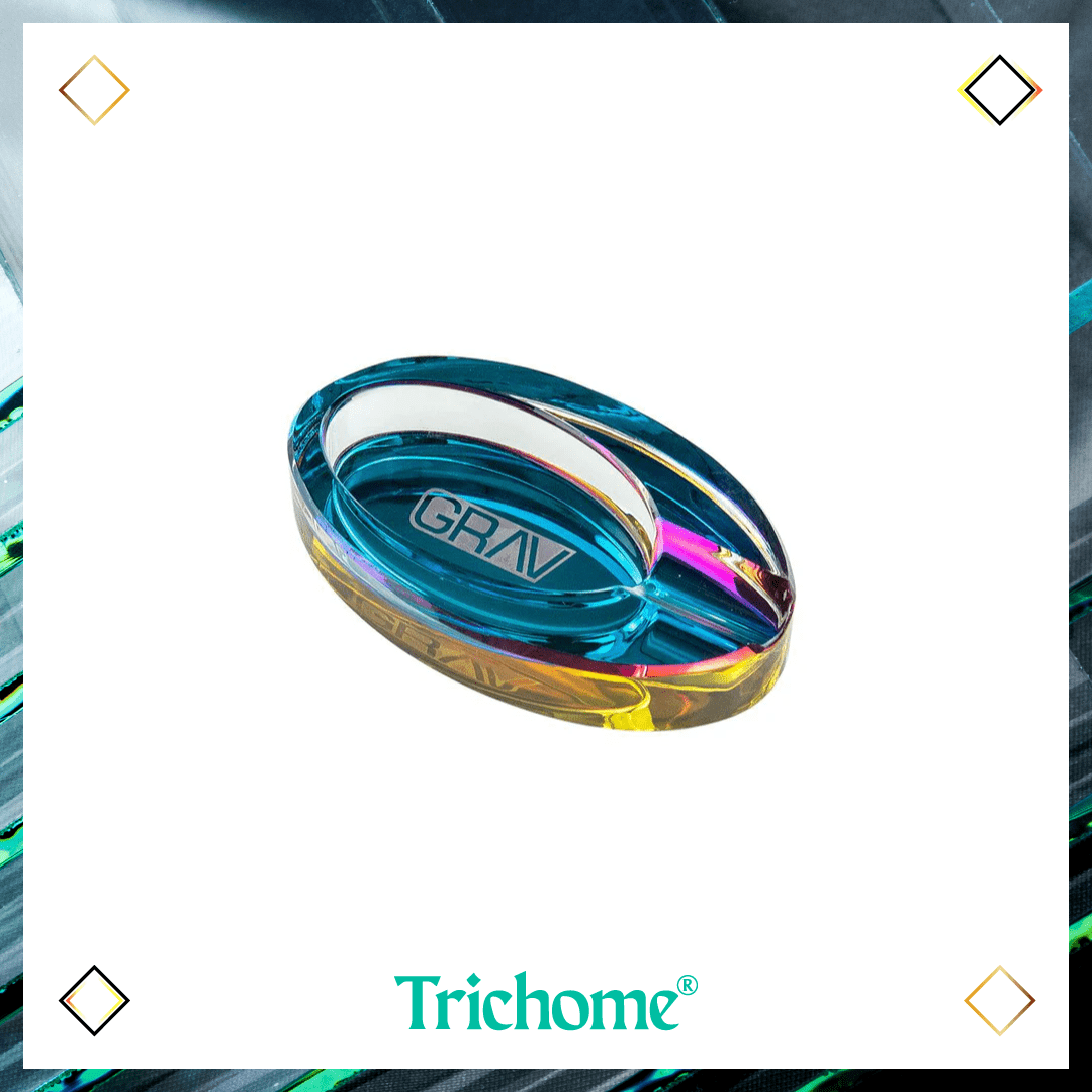 Ellipse Ashtray - Trichome Seattle - Ping Pong - Glass
