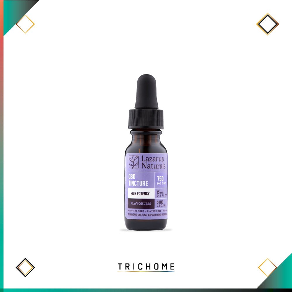 Flavorless High Potency CBD Isolate Tincture - Trichome Seattle - Lazarus Naturals - CBD