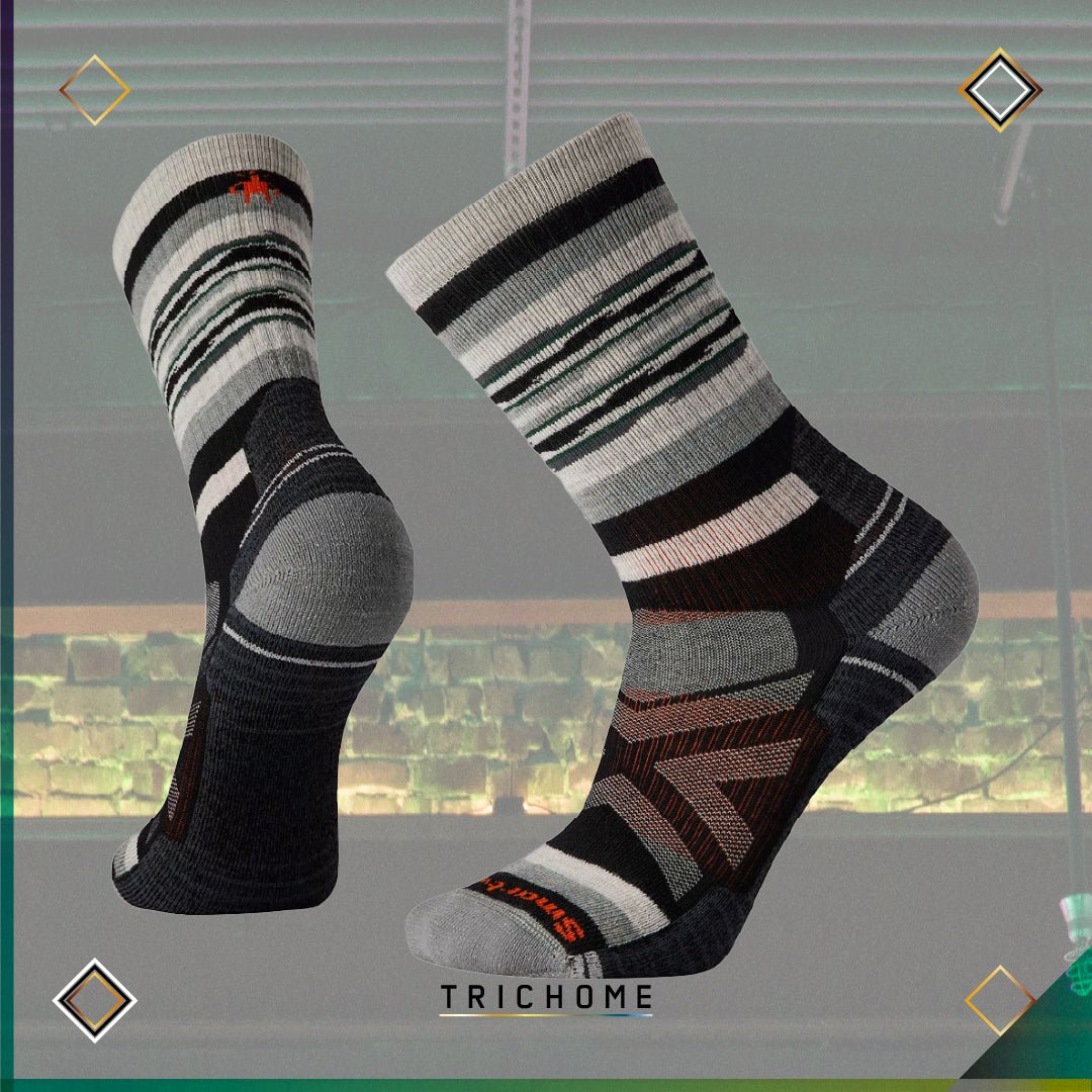 Hike Full Cushion Rail Stripe Crew Socks - Trichome Seattle - Smartwool - Clothing
