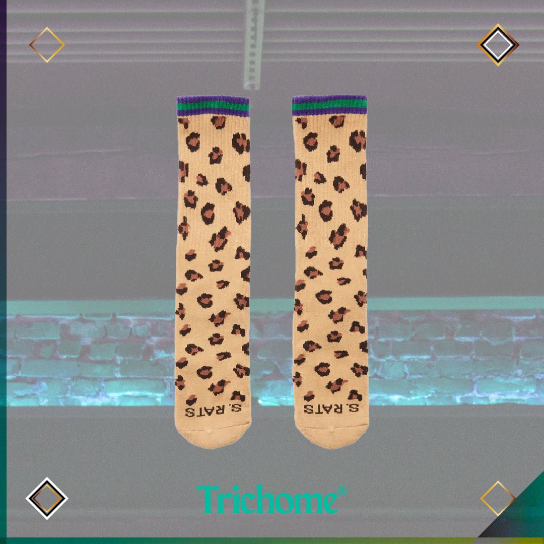 Leopard Striped Socks - Trichome Seattle - Stray Rats - Clothing