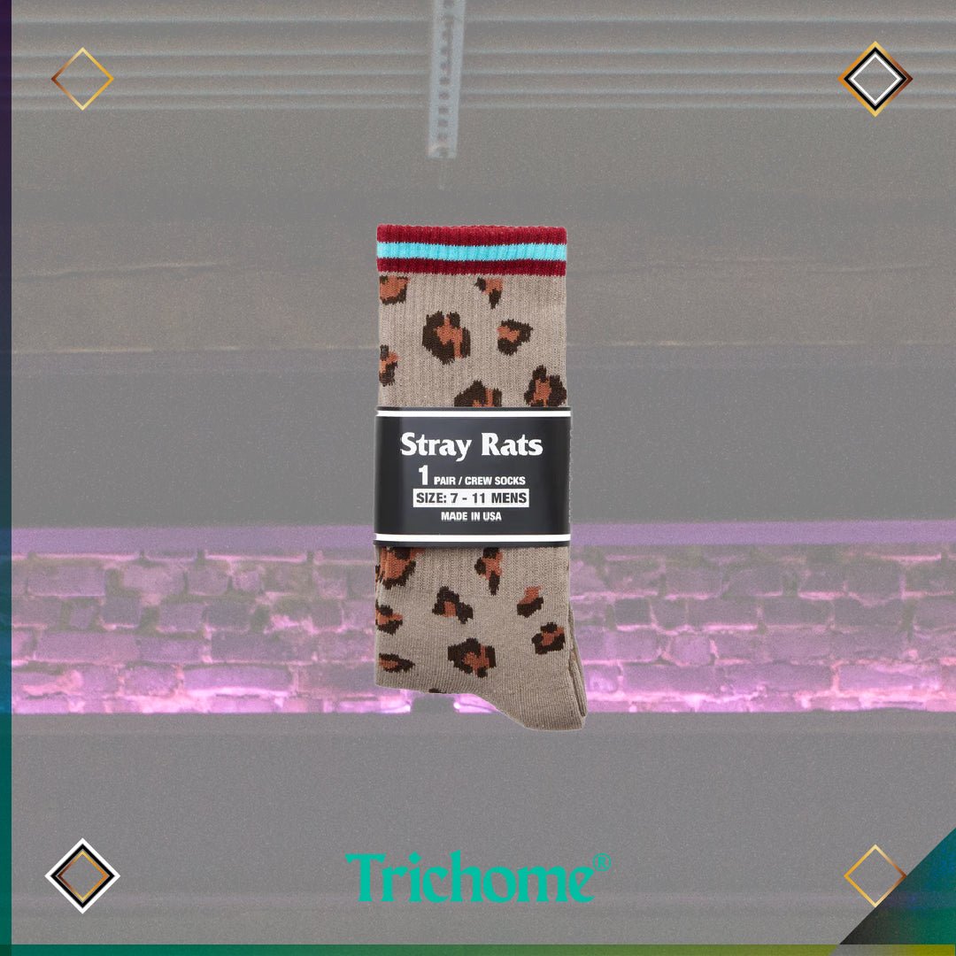 Leopard Striped Socks - Trichome Seattle - Stray Rats - Clothing