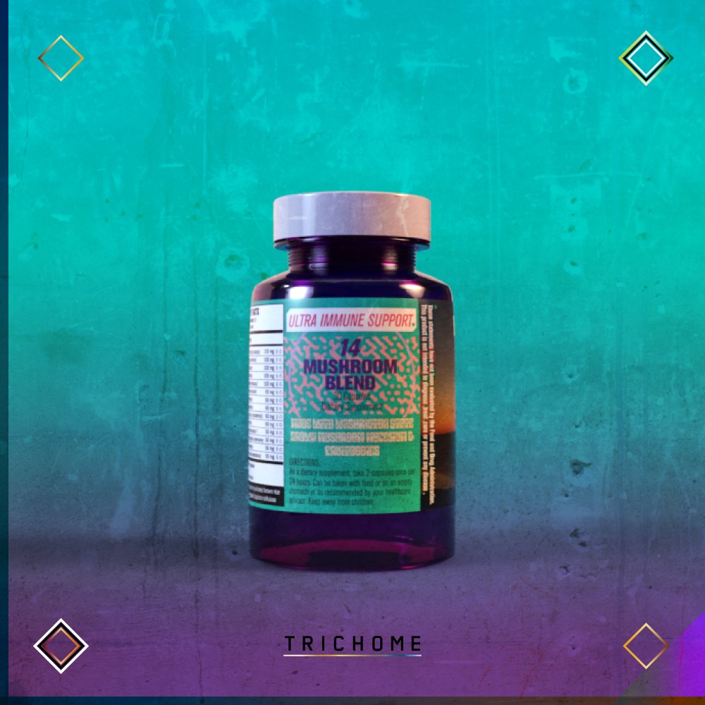 Omniscience Mushrooms 14 Mushroom Blend Capsules - Trichome Seattle - Omniscience Supplements - Fungi
