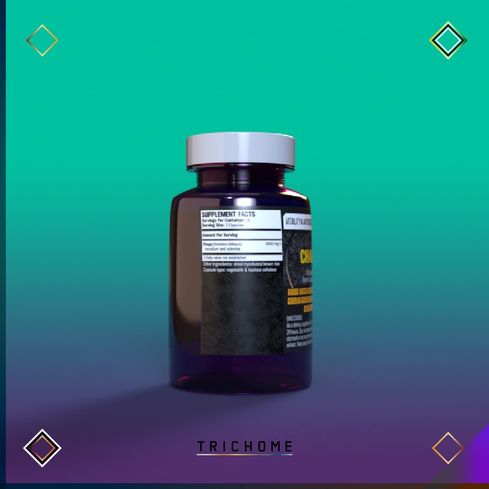 Omniscience Mushrooms Chaga Capsules - Trichome Seattle - Omniscience Supplements - Fungi