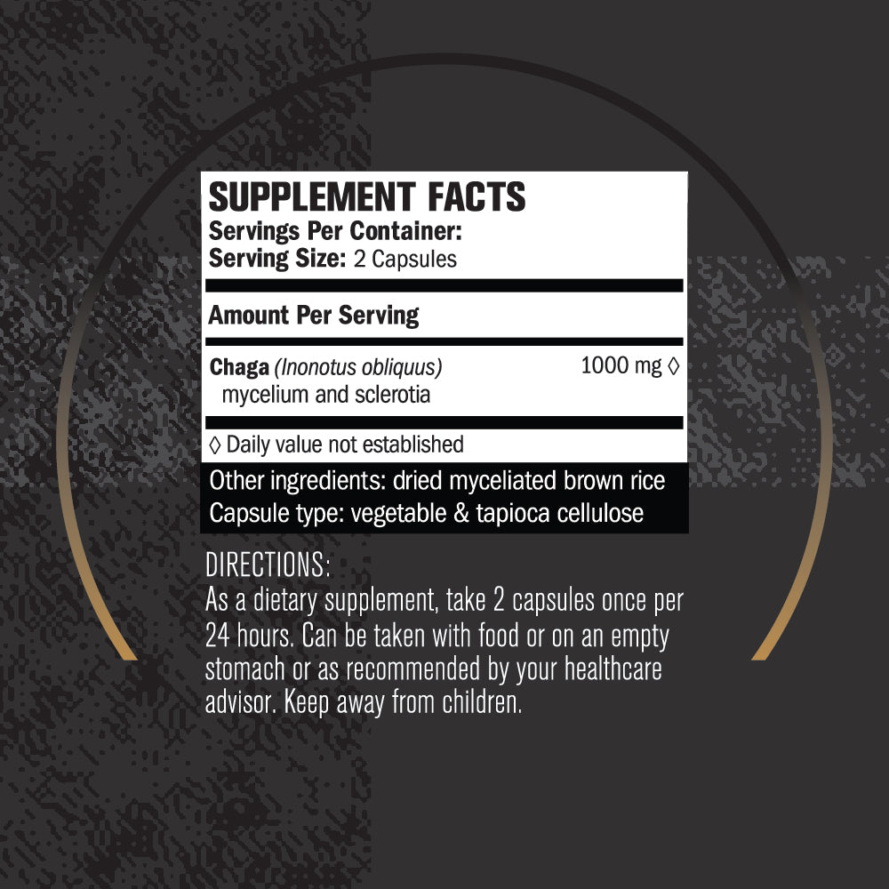 Omniscience Mushrooms Chaga Capsules - Trichome Seattle - Omniscience Supplements - Fungi