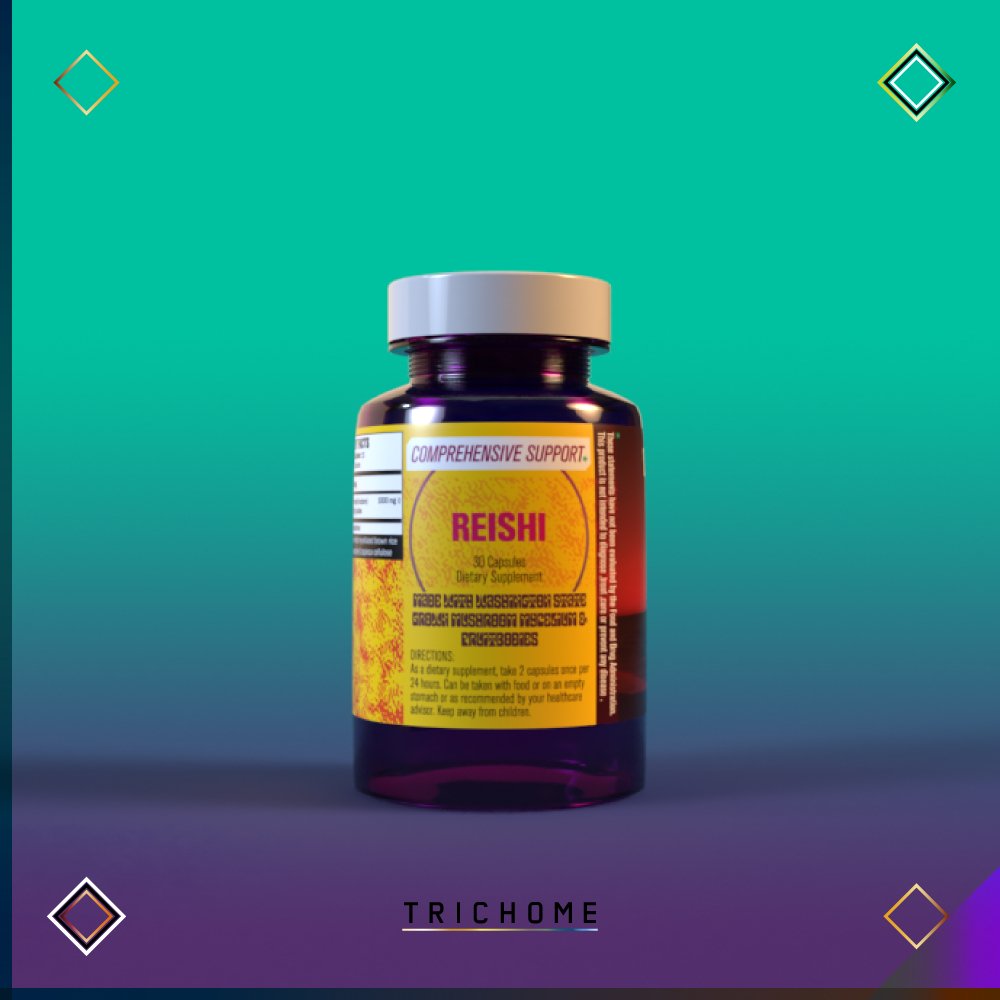 Omniscience Mushrooms Reishi Capsules - Trichome Seattle - Omniscience Supplements - Fungi