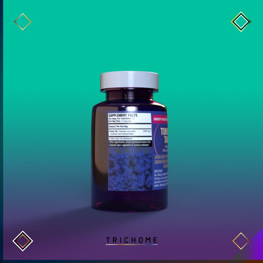 Omniscience Mushrooms Turkey Tail Capsules - Trichome Seattle - Omniscience Supplements - Fungi