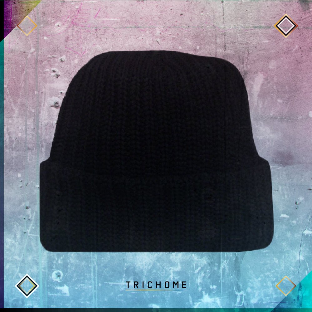 Pacific Northwest Heavy Knit Beanie / Black - Trichome Seattle - Trichome - Clothing
