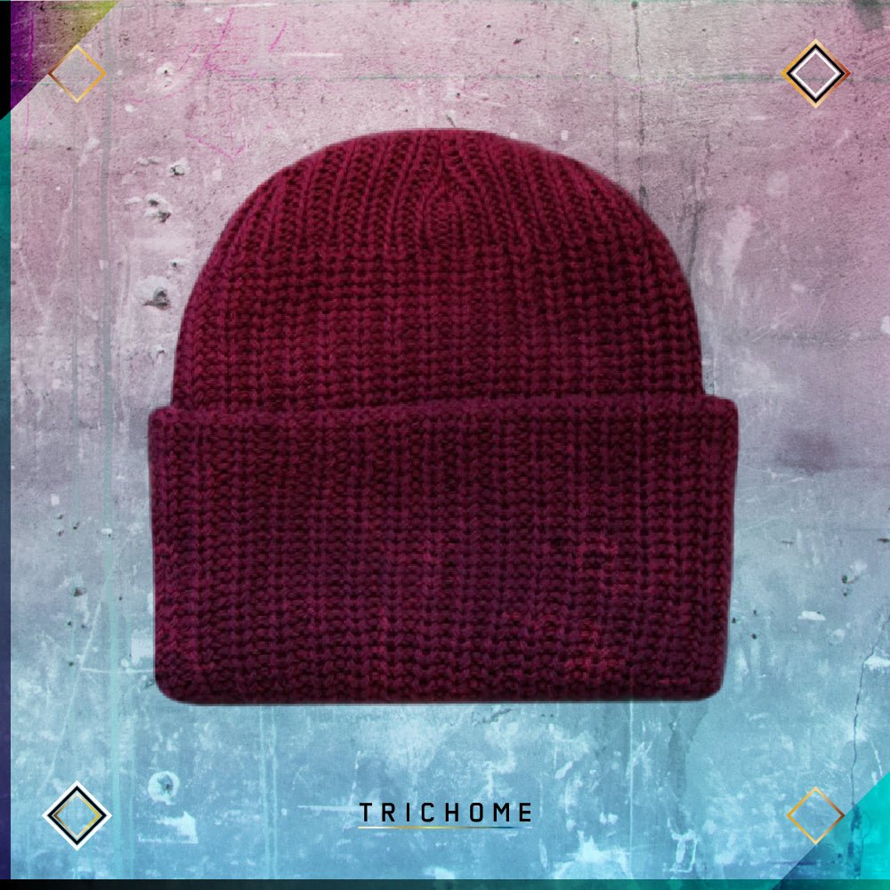 Pacific Northwest Heavy Knit Beanie / Cranberry - Trichome Seattle - Trichome - Clothing