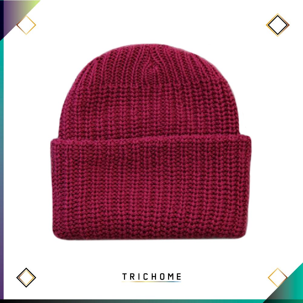 Pacific Northwest Heavy Knit Beanie / Cranberry - Trichome Seattle - Trichome - Clothing