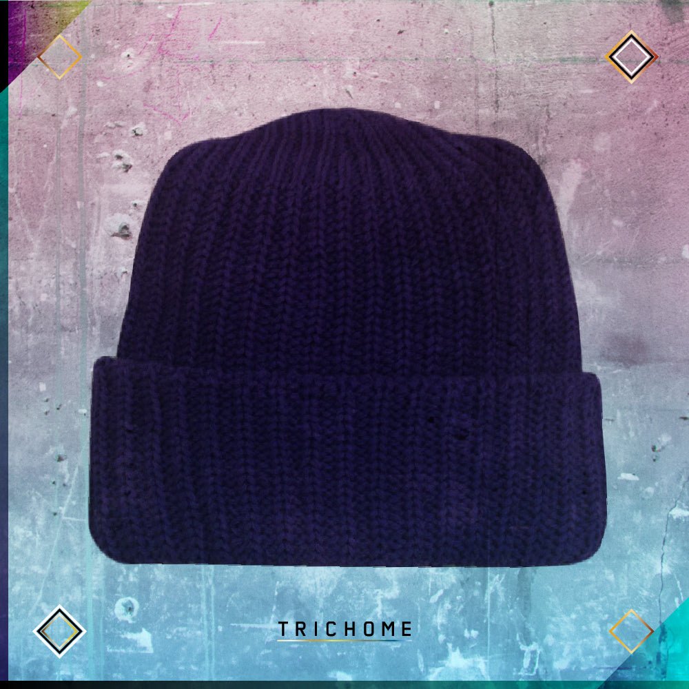 Pacific Northwest Heavy Knit Beanie / Deep Purple - Trichome Seattle - Trichome - Clothing