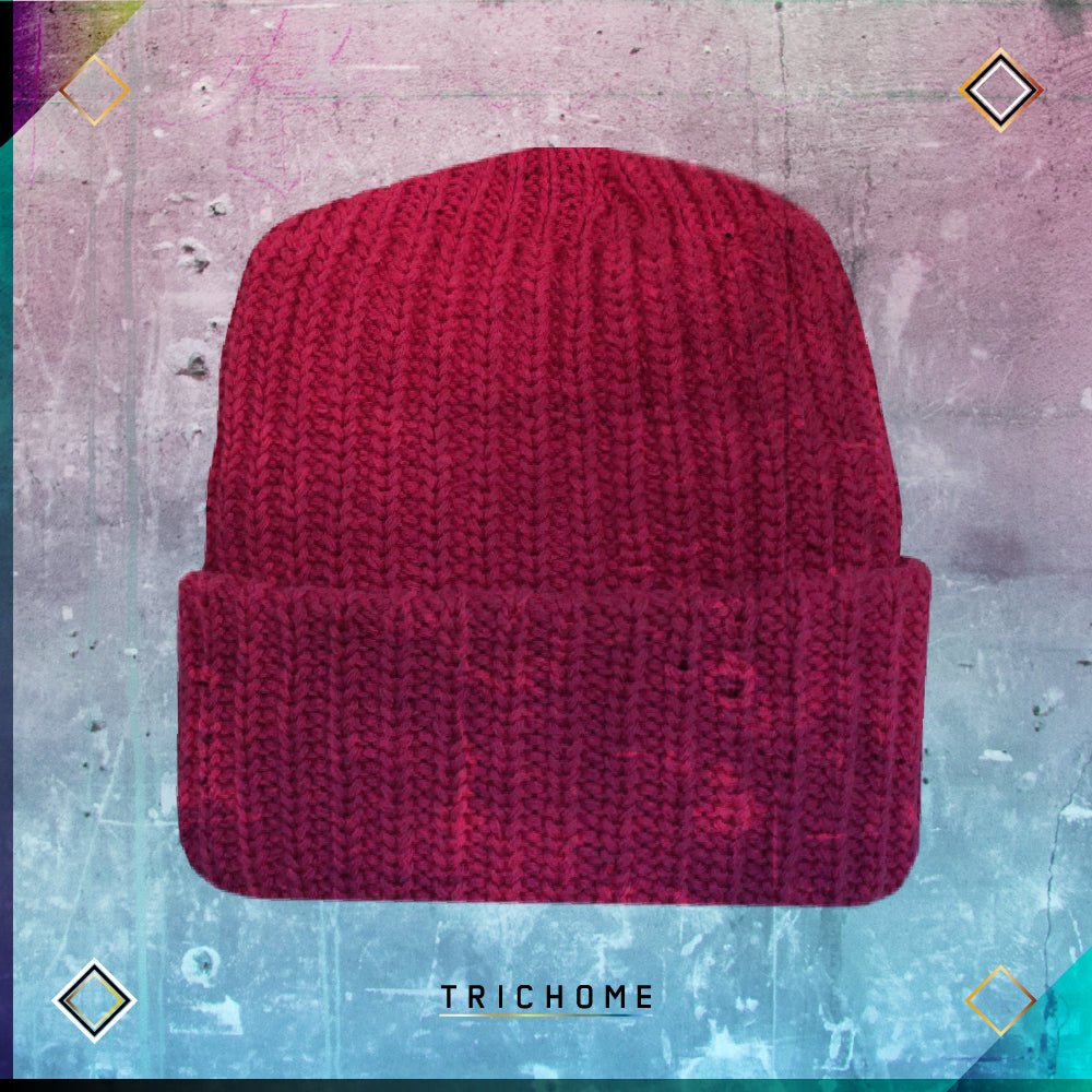 Pacific Northwest Heavy Knit Beanie / Laser Pink - Trichome Seattle - Trichome - Clothing