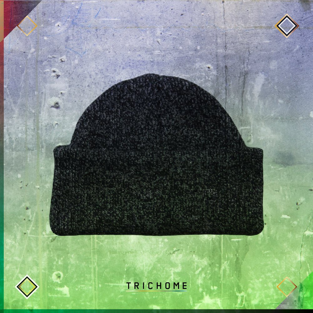 Pacific Northwest Rib Knit Watch Cap / Black Smoke - Trichome Seattle - Trichome - Clothing