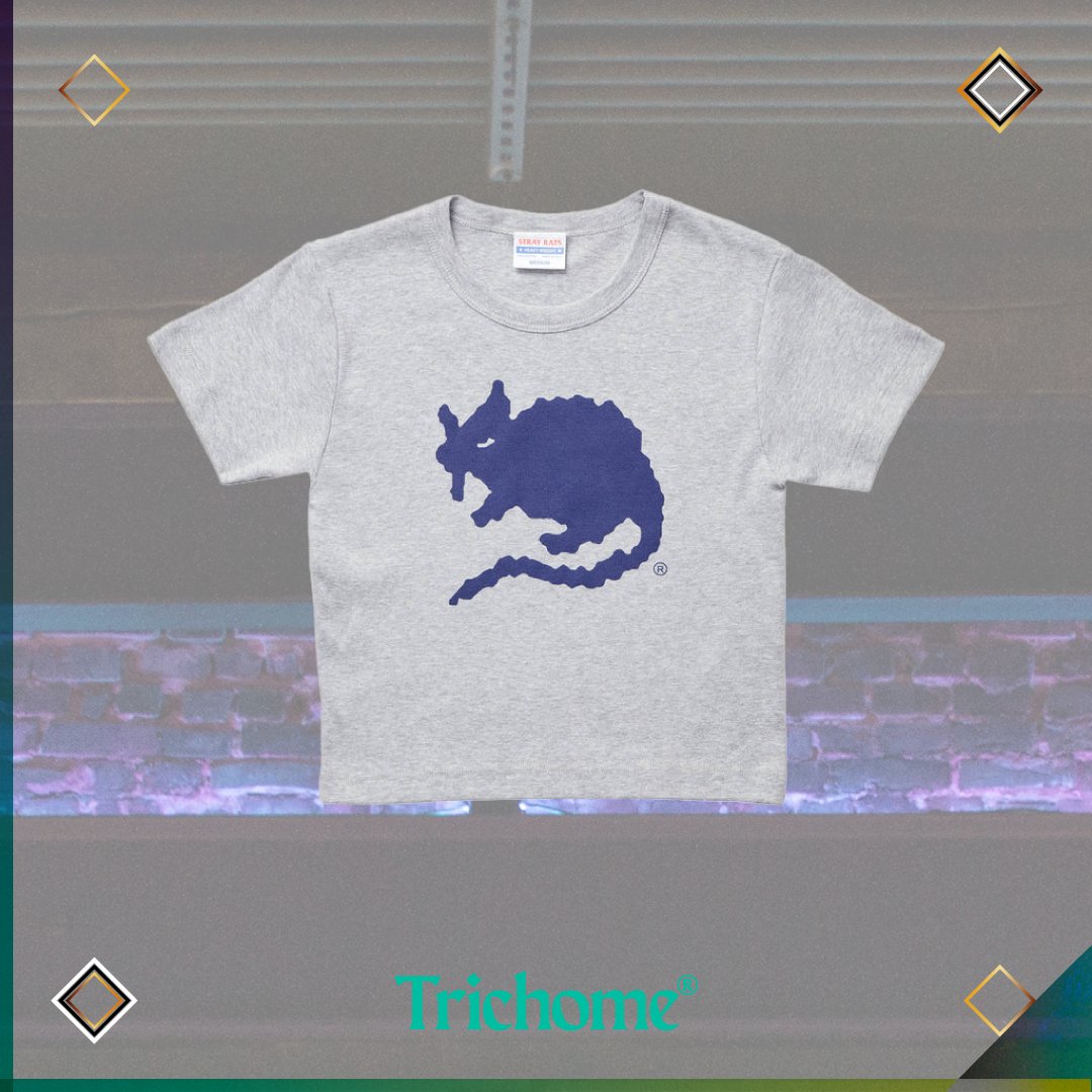 Pixel Rat Women's Crop Tee - Trichome Seattle - Stray Rats - T - Shirt