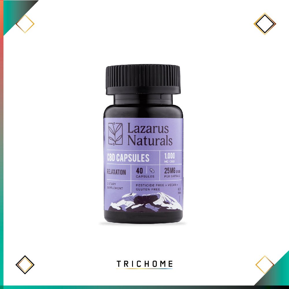 Relaxation CBD Isolate 25mg Strength Capsules - Trichome Seattle - Lazarus Naturals - CBD