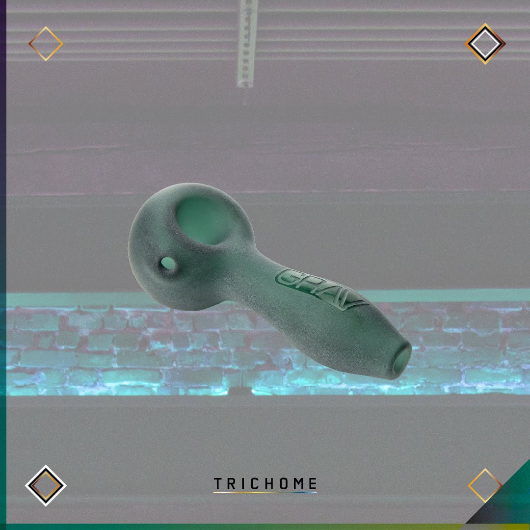 Sandblasted Spoon - Trichome Seattle - Grav - Glass