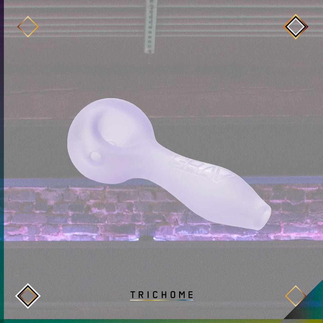 Sandblasted Spoon - Trichome Seattle - Grav - Glass