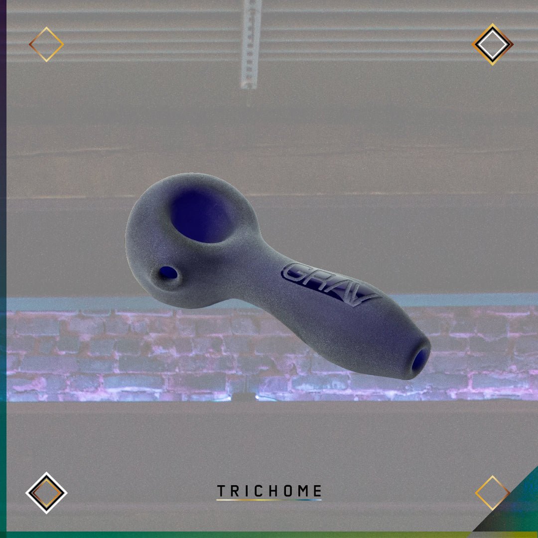 Sandblasted Spoon - Trichome Seattle - Grav - Glass