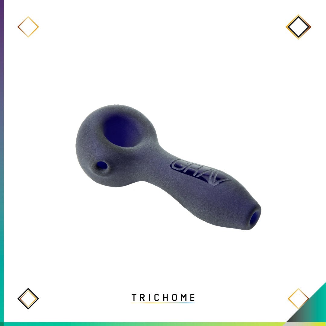 Sandblasted Spoon - Trichome Seattle - Grav - Glass