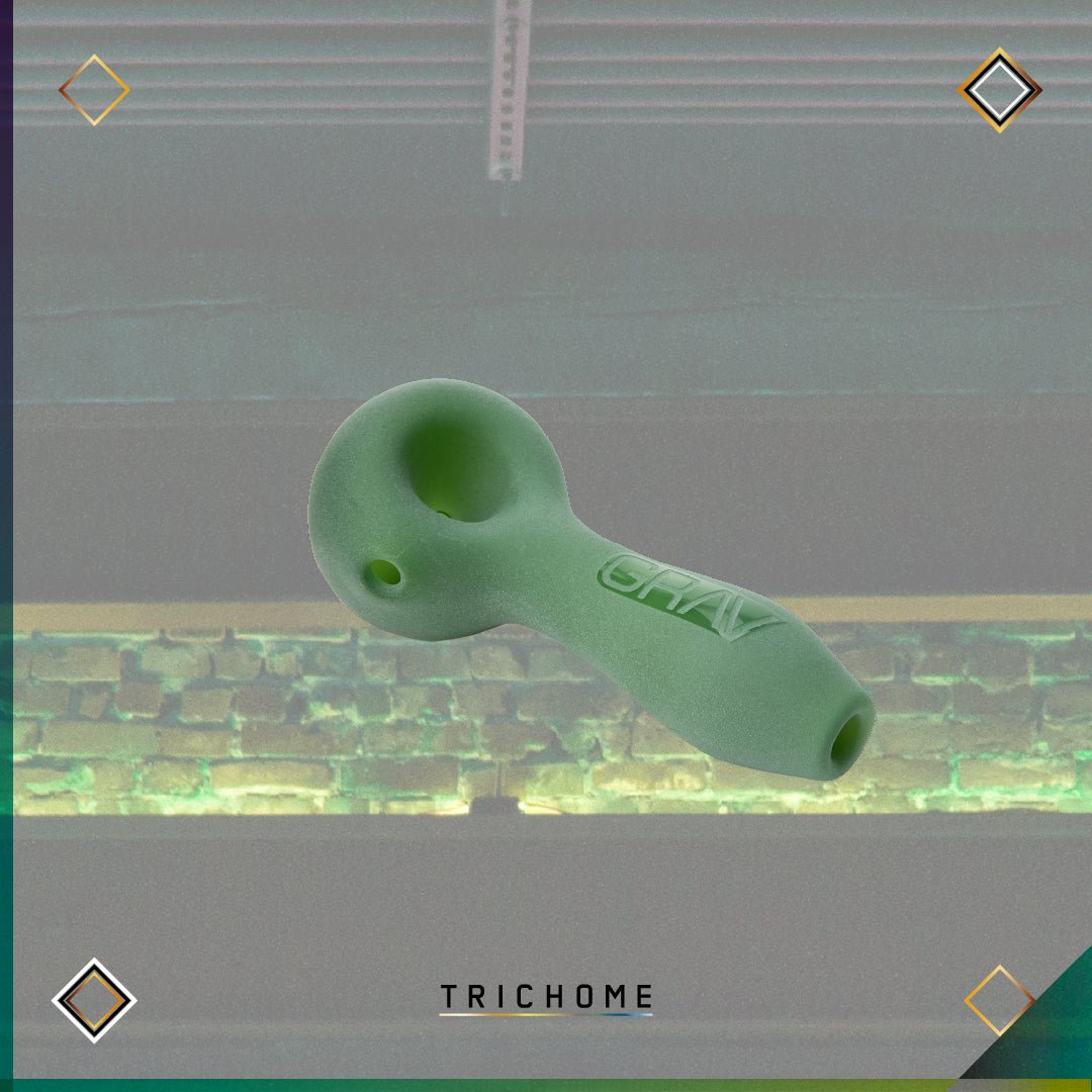 Sandblasted Spoon - Trichome Seattle - Grav - Glass