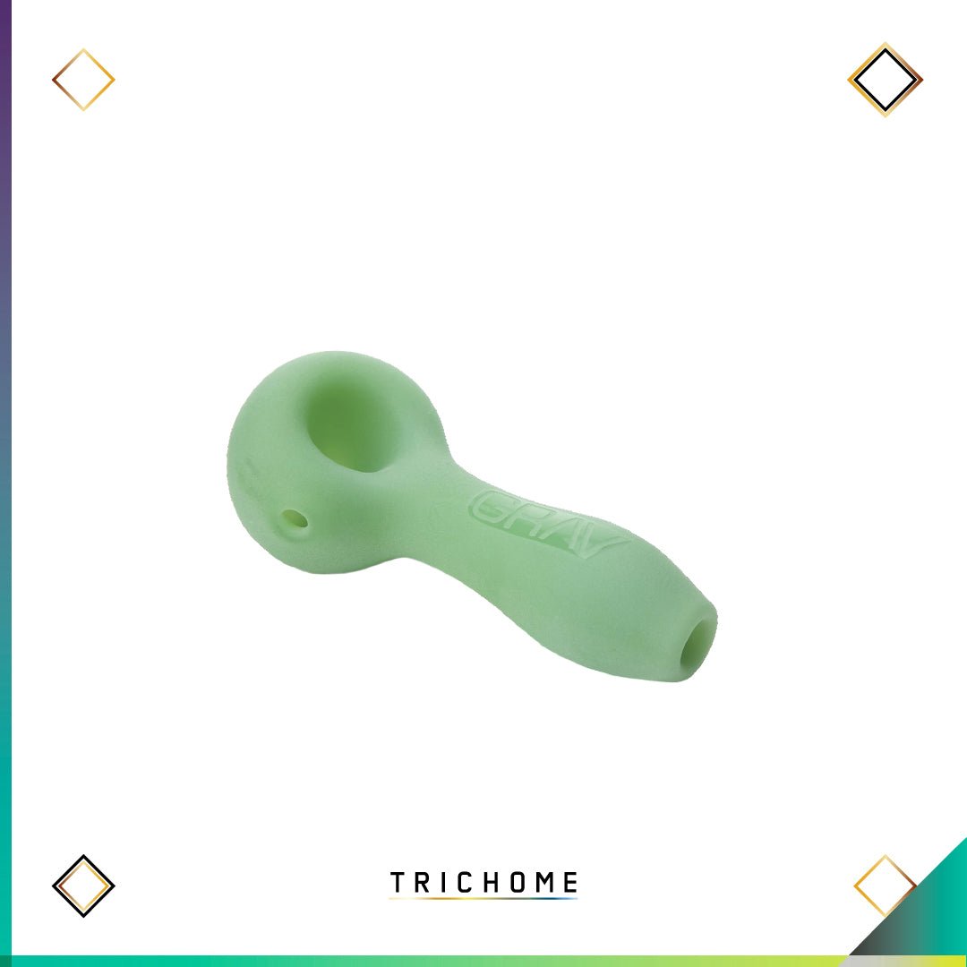 Sandblasted Spoon - Trichome Seattle - Grav - Glass