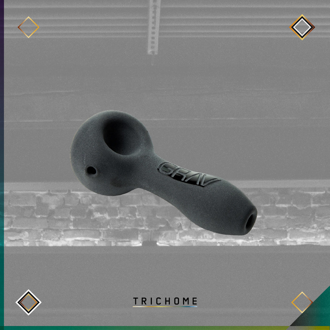 Sandblasted Spoon - Trichome Seattle - Grav - Glass