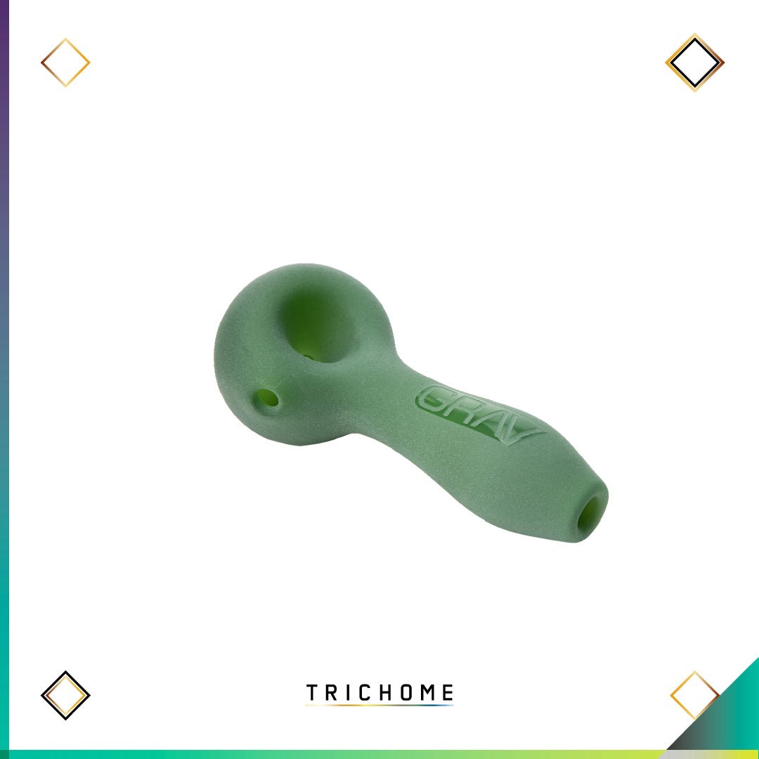 Sandblasted Spoon - Trichome Seattle - Grav - Glass