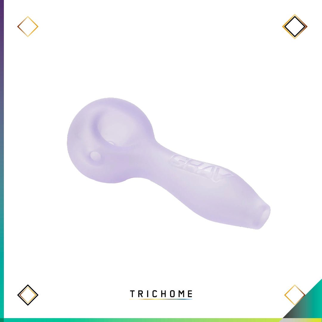 Sandblasted Spoon - Trichome Seattle - Grav - Glass