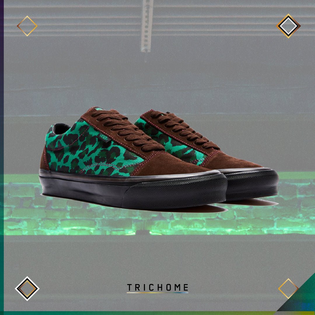 Stray Rats Vans OG Old Skool NS LX (Demitasse Brown / Bosphorus Green) - Trichome Seattle - Stray Rats - Footwear