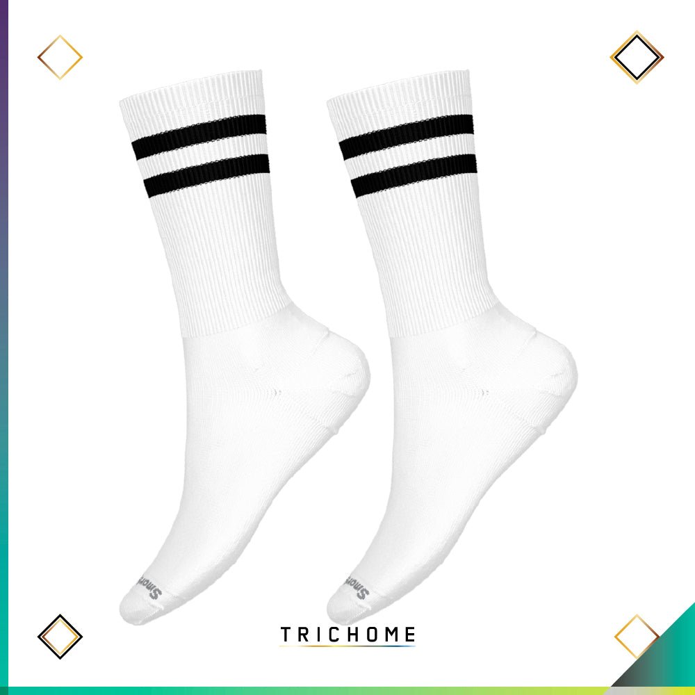 Unisex Athletic Light Elite Stripe Crew Socks 2 - Pack - Trichome Seattle - Smartwool - Clothing