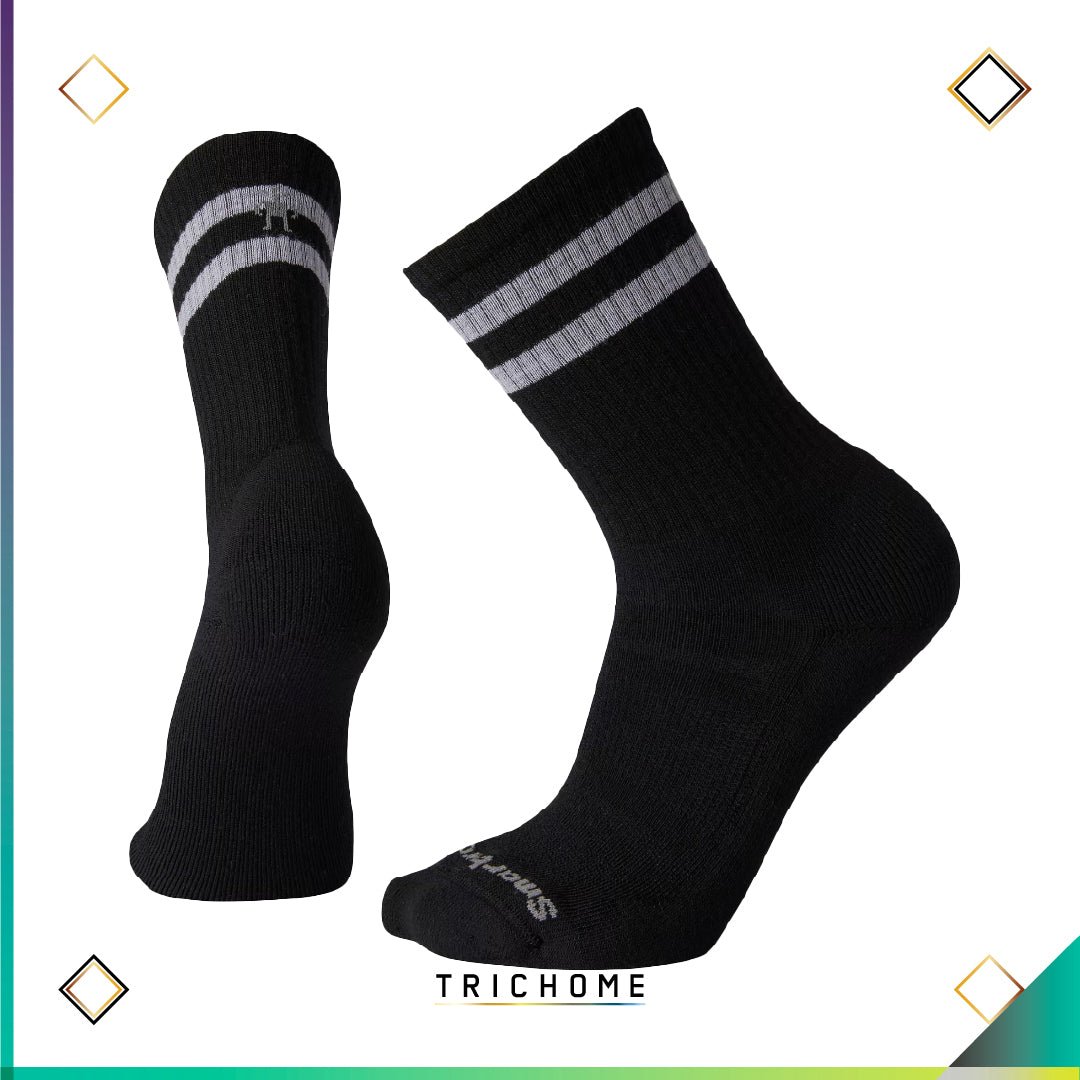 Unisex Athletic Light Elite Stripe Crew Socks - Trichome Seattle - Smartwool - Clothing
