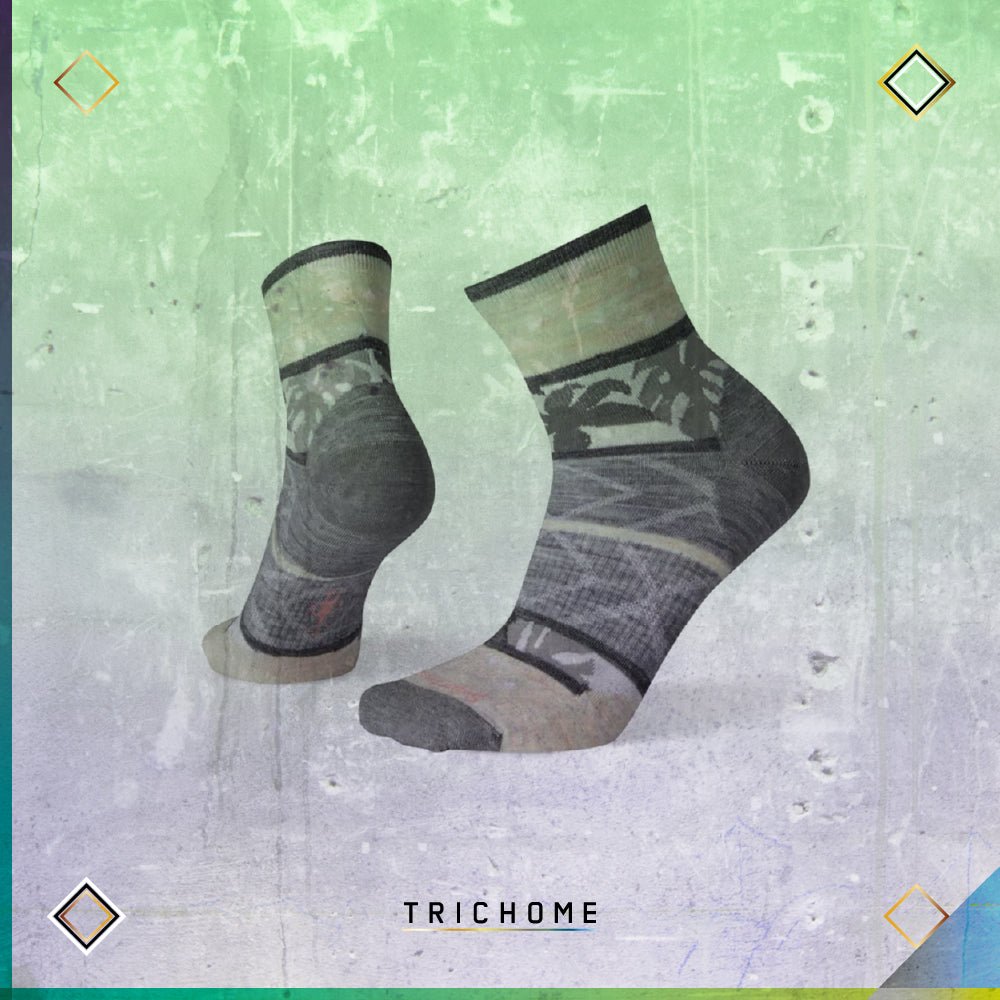 Women's Floral Dot Mini Boot Socks - Trichome Seattle - Smartwool - Clothing