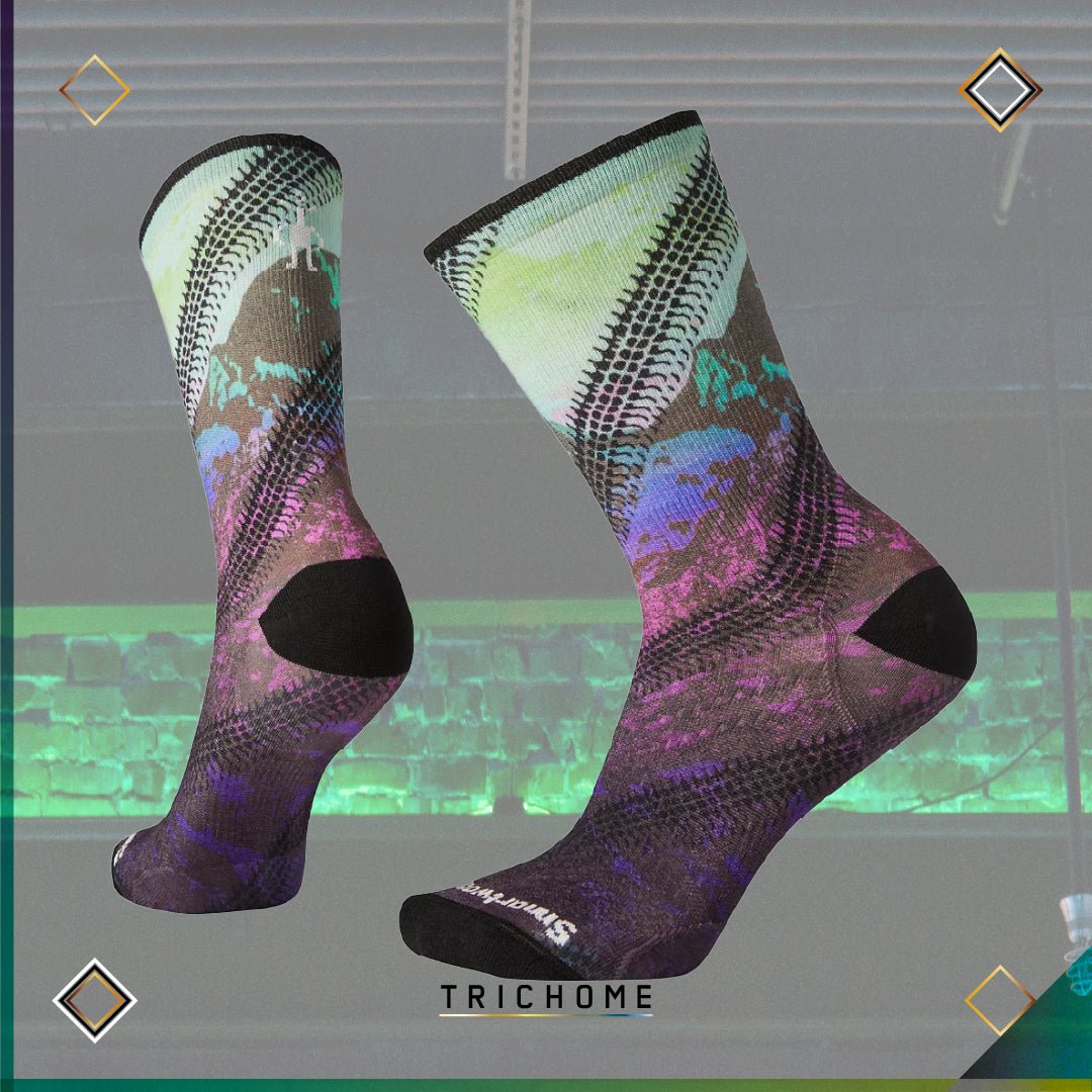 Women's PhD® Cycle Ultra Light Crew Socks - Trichome Seattle - Smartwool - Clothing