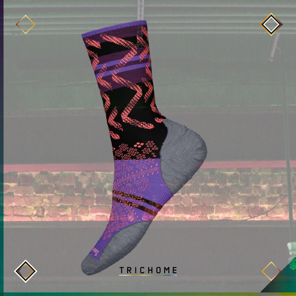 Women's PhD® Run Light Elite Pattern Crew Socks - Trichome Seattle - Smartwool - Clothing