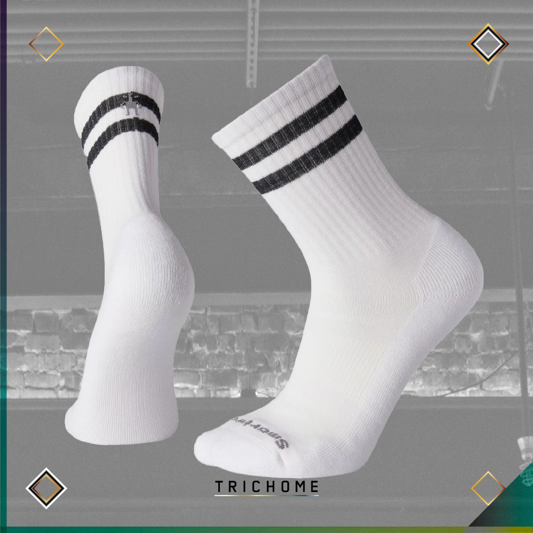 Unisex Athletic Light Elite Stripe Crew Socks – Trichome Seattle