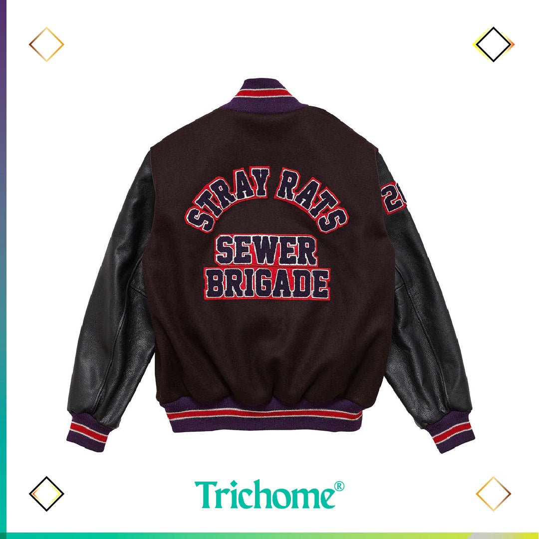 10th Anniversary Letterman Varsity Jacket - Trichome Seattle - Stray Rats - Clothing