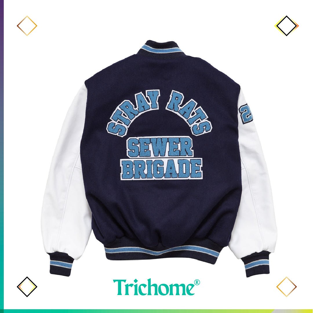 10th Anniversary Letterman Varsity Jacket - Trichome Seattle - Stray Rats - Clothing