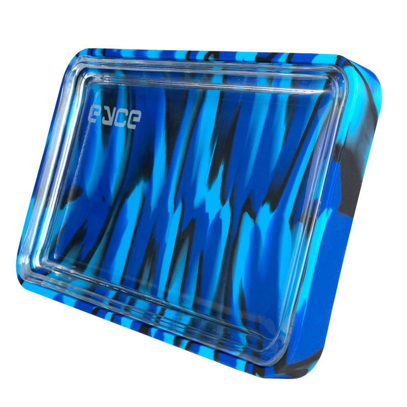 2 - in - 1 Silicone & Glass Rolling Tray Set - Trichome Seattle - Eyce - Glass