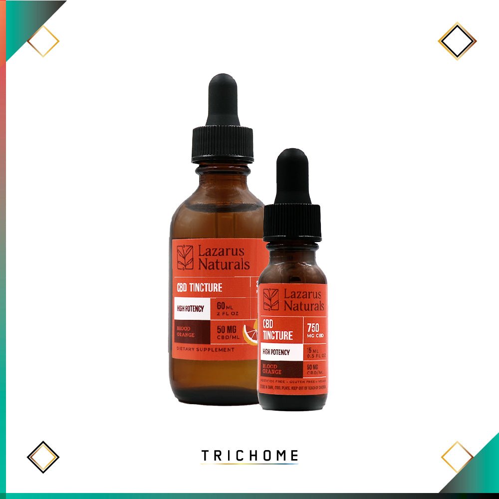 Blood Orange High Potency CBD Isolate Tincture - Trichome Seattle - Lazarus Naturals - CBD