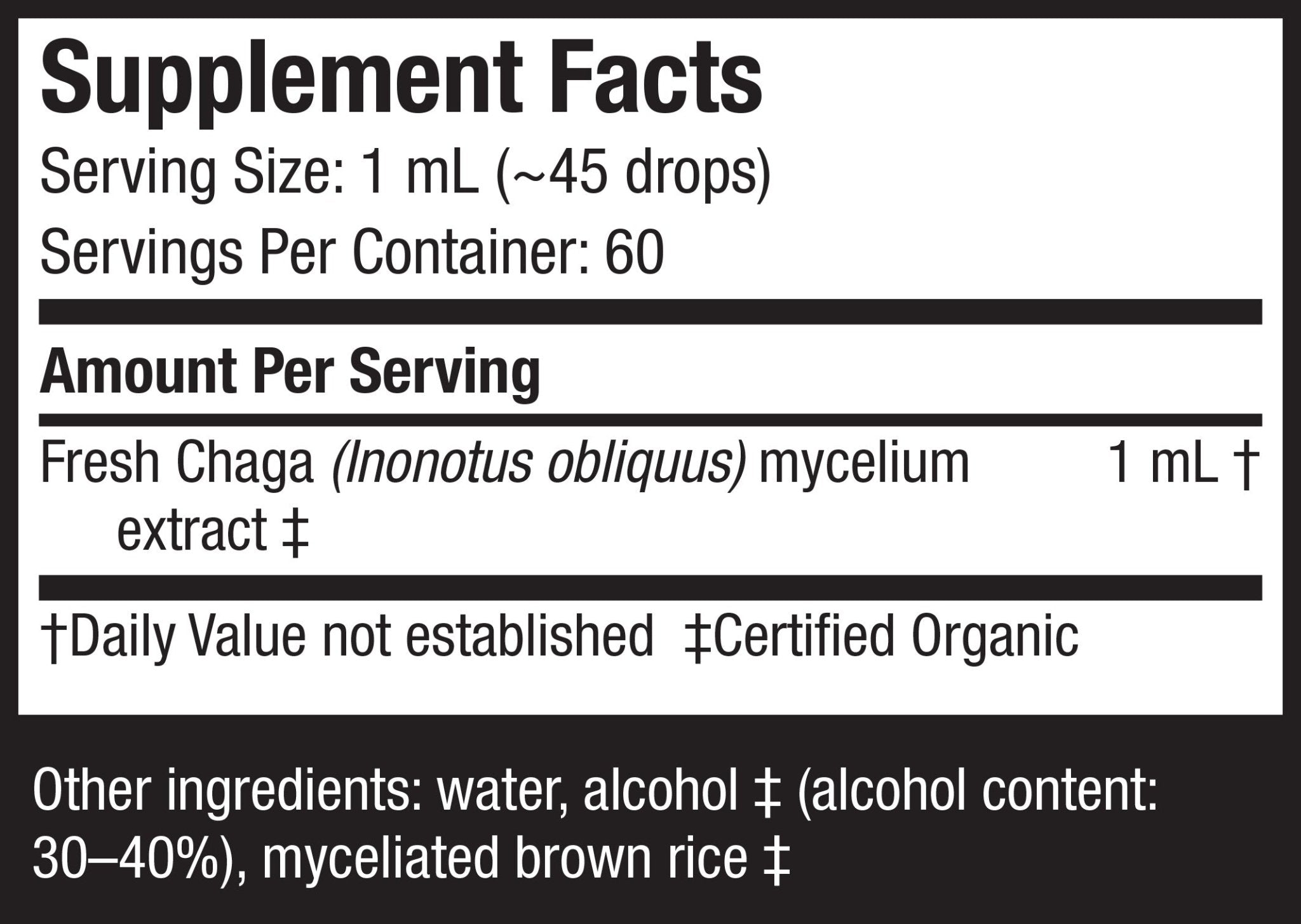 Chaga Extract - Trichome Seattle - Host Defense - Fungi