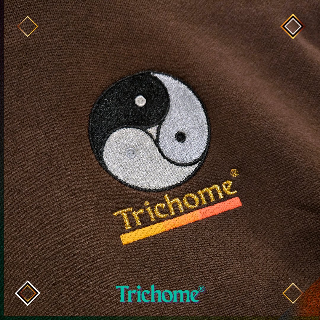 Classic Fit Chocolate Triple Yin Yang Pullover Hoodie - Trichome Seattle - Trichome - Clothing