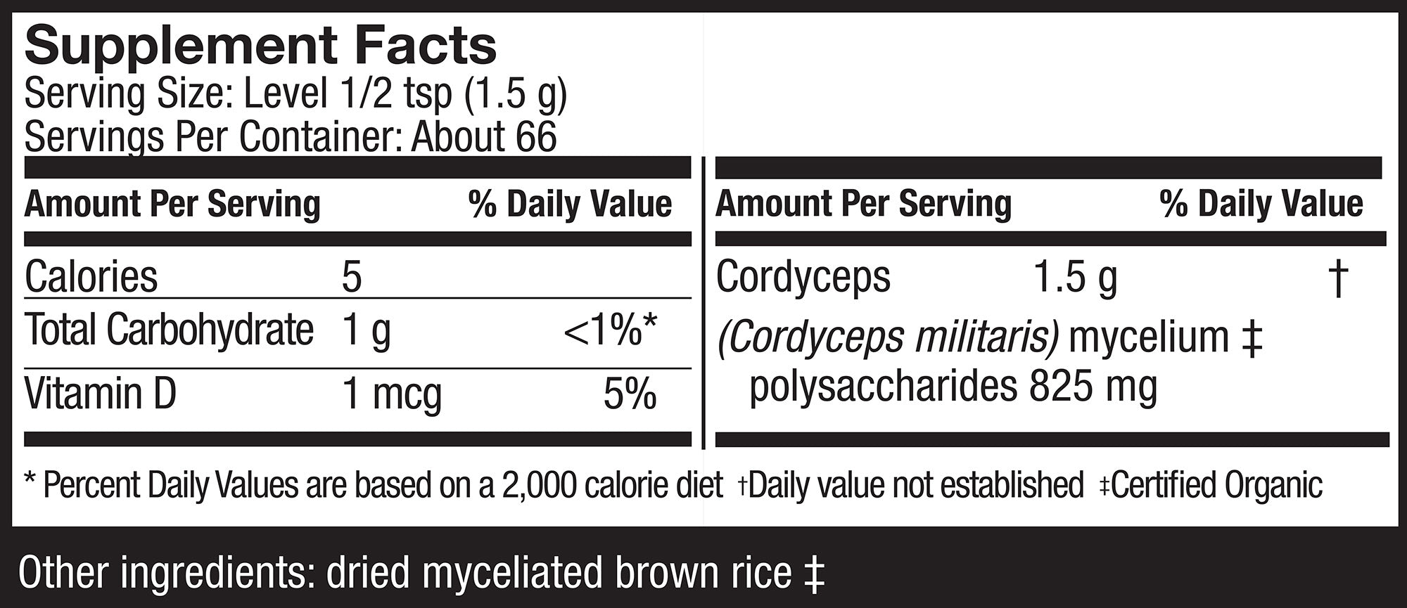 Cordyceps Powder - Trichome Seattle - Host Defense - Fungi