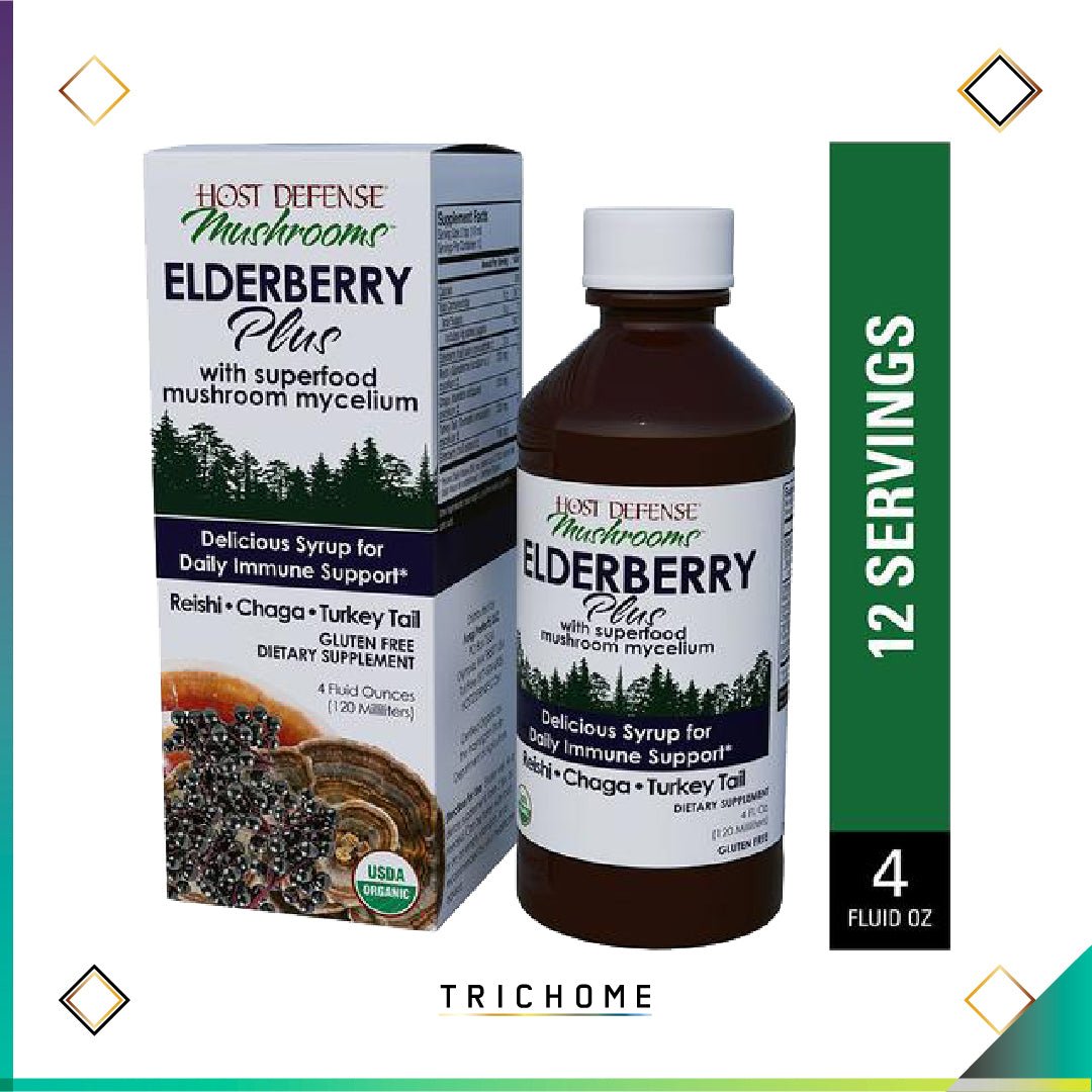 Elderberry Plus Syrup - Trichome Seattle - Host Defense - Fungi