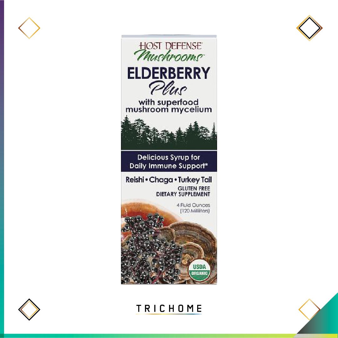 Elderberry Plus Syrup - Trichome Seattle - Host Defense - Fungi