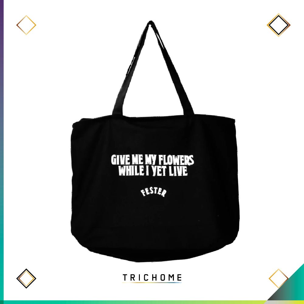 Flowers Crime Tote Bag - Trichome Seattle - Fester Inc. - Bags