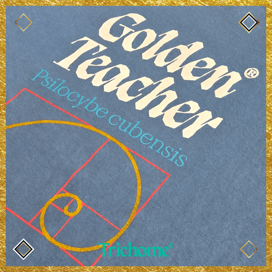 Golden Teacher Calligraphy Boxy SS Tee - Trichome Seattle - Golden Teacher - Clothing