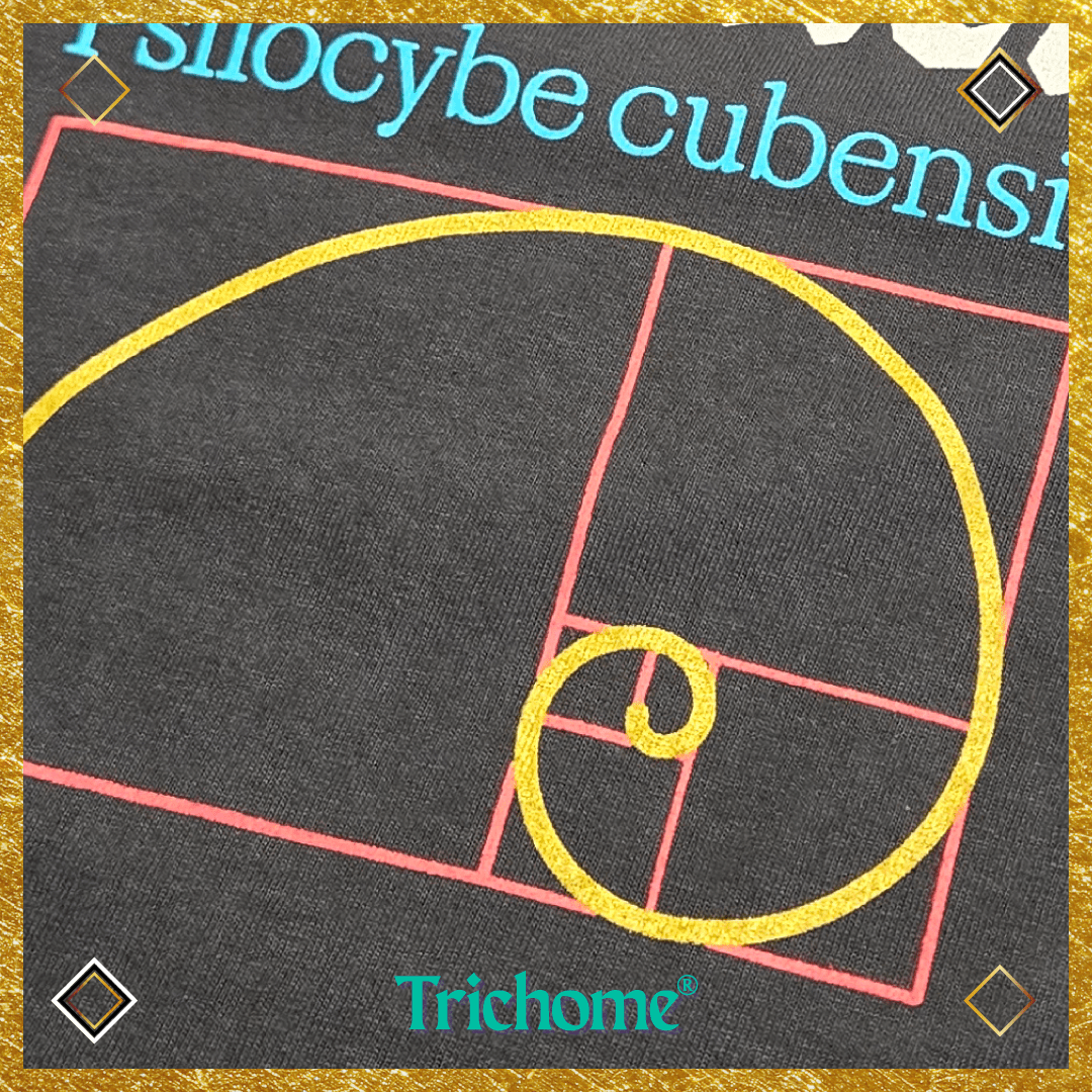 Golden Teacher Calligraphy Mock Neck Oversized SS Tee - Trichome Seattle - Golden Teacher - Clothing