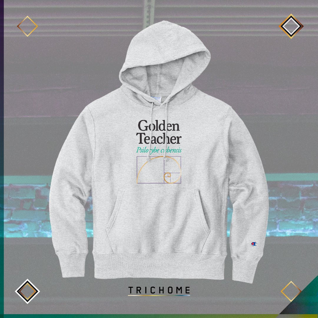 Golden Teacher Pullover Hoodie (Champion Reverse Weave) - Trichome Seattle - Trichome - Clothing