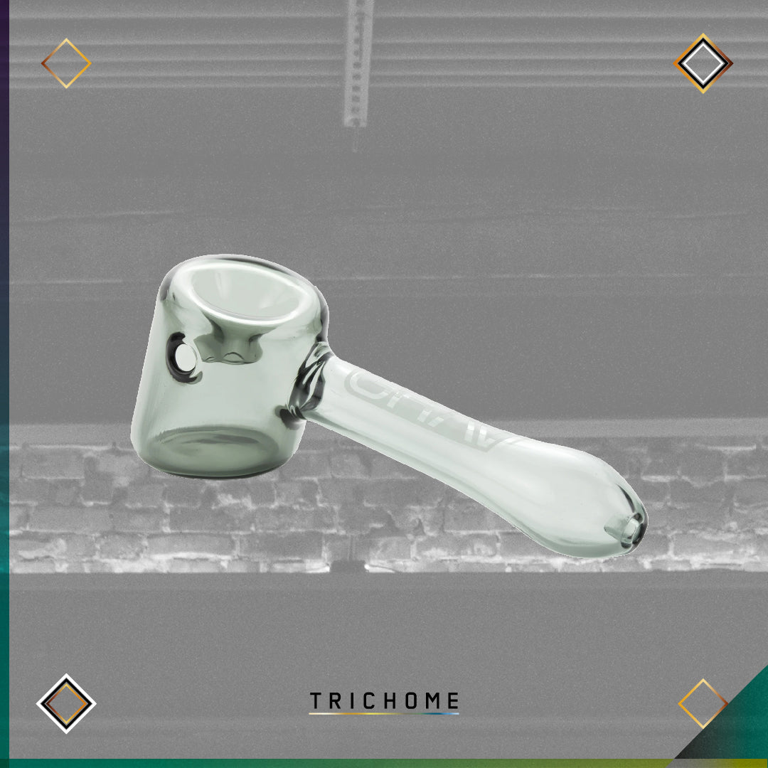 Hammer Hand Pipe - Trichome Seattle - Grav - Glass