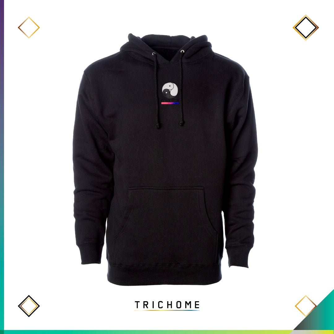 Jet Black Triple Yin Yang Pullover Hoodie - Trichome Seattle - Trichome - Clothing